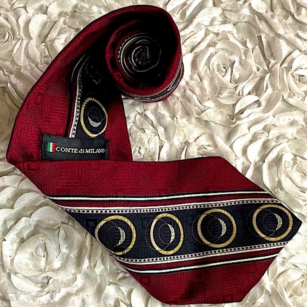New Conte di Milano mens silk tie